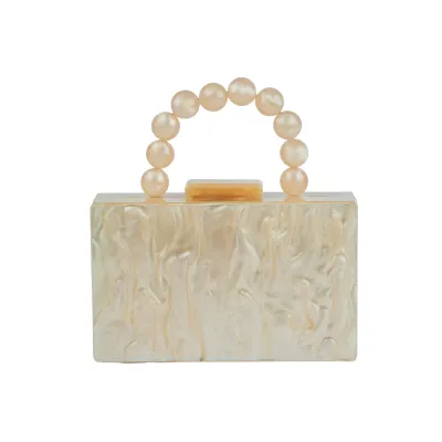 Bubble Acrylic Clutch-Champagne